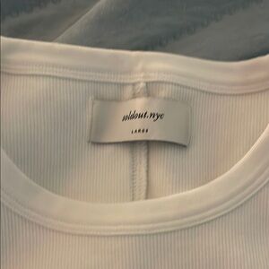 Soldout.nyc White Ribbed Top